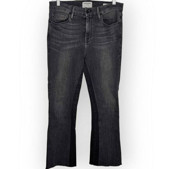 FRAME Denim Women's Le Crop Mini Boot Jean Crossroads Charcoal Wash size 29 - Picture 4 of 9